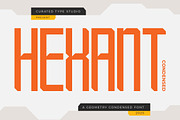 Hexant Condensed - Geometry Condense, a Sans Serif Font by CuratedType Studio (Thumbnail 1 of 10)