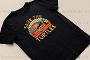 Turtle Illustration Clipart, Turtles, an Animal Illustration by BrushstrokeArtGB (Thumbnail 7 of 9)