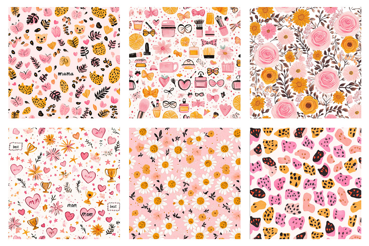 Mother's Day Digital Papers, an Illustration by SinaCreation (Photo 2 of 5)