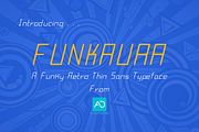 Funkaura - Funky Retro Display Font, a Sans Serif Font by Amogh Design (Thumbnail 1 of 8)