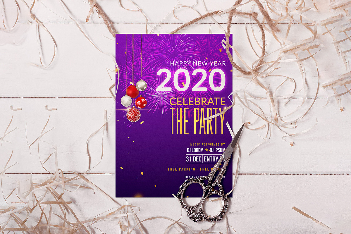 New Year Invitation Card Template, an Invitation Template by Andit themes (Photo 4 of 6)