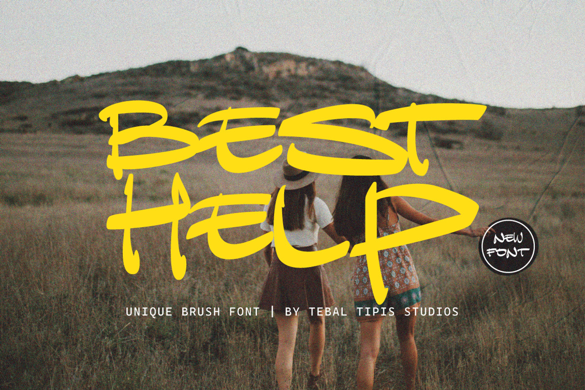 Best Help - Expressive Brush Font, a Handwritten Font by tebaltipislab (Photo 1 of 10)