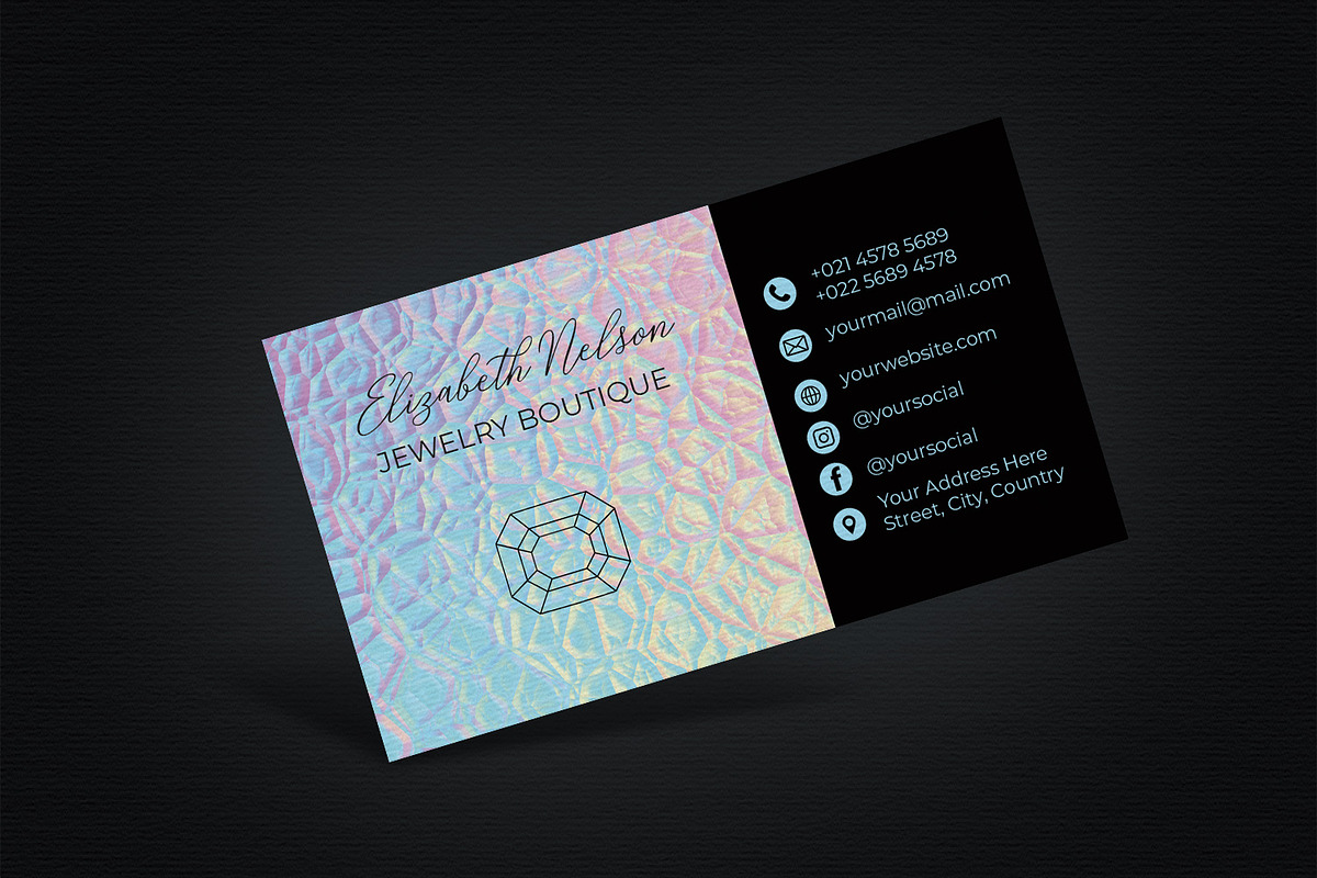 Holographic Business Card Design, a Business Card Template by Kseniya-Omega (Photo 4 of 4)