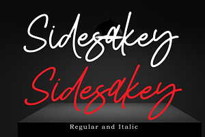 Sidesakey Signature Font