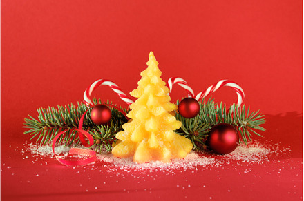 Red baubles with polka dots and, a Holiday Photo by tilialucida