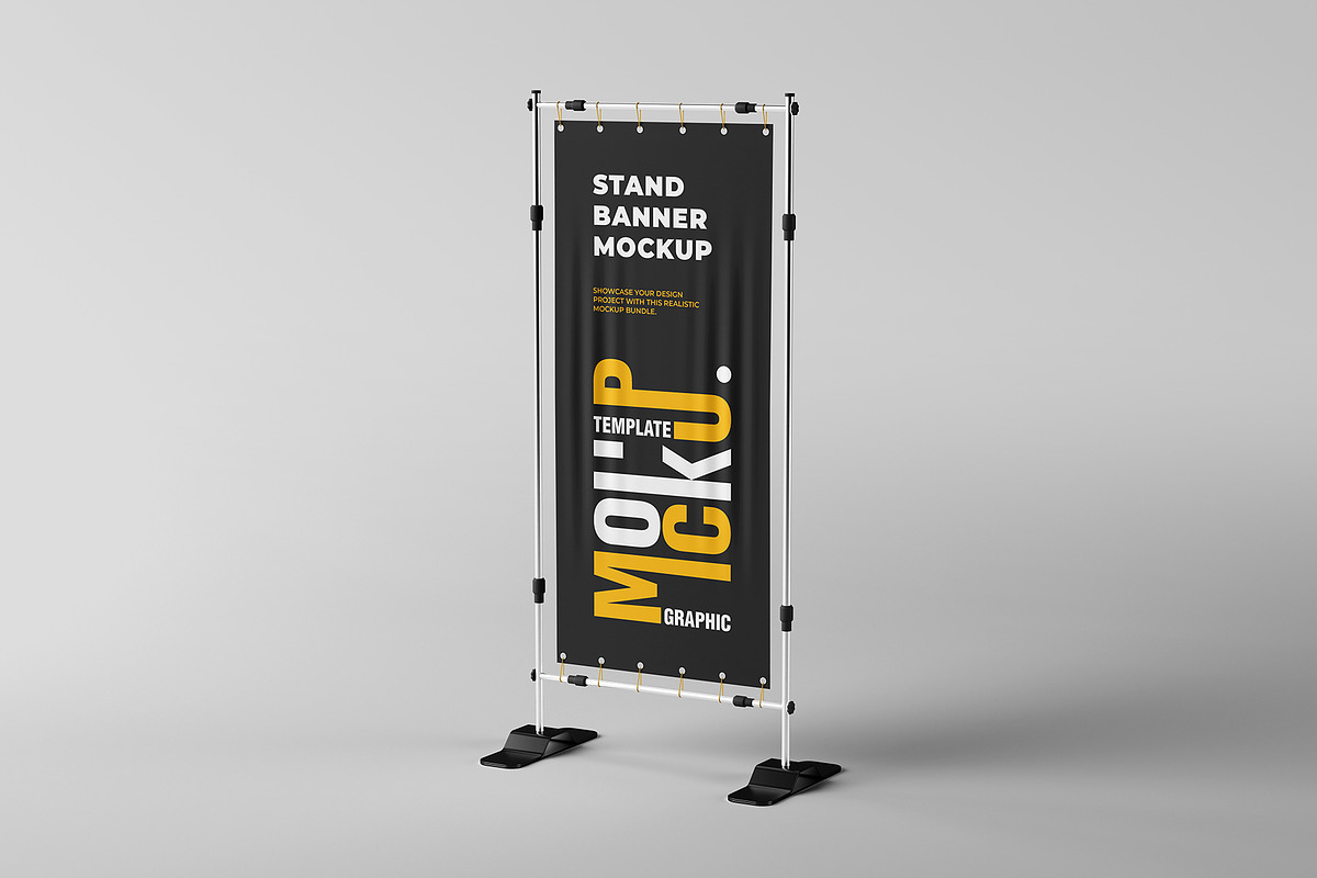 Stand Banner Mockup Sets, an Advertising Mockup by Artnivora.Std (Photo 4 of 4)