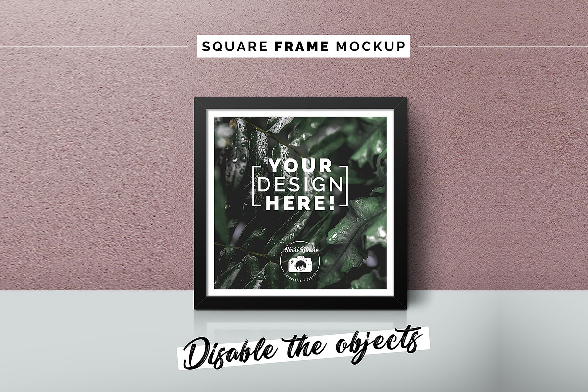 Square Frame Mockup, a Print Template by Álbori Produções (Photo 4 of 4)