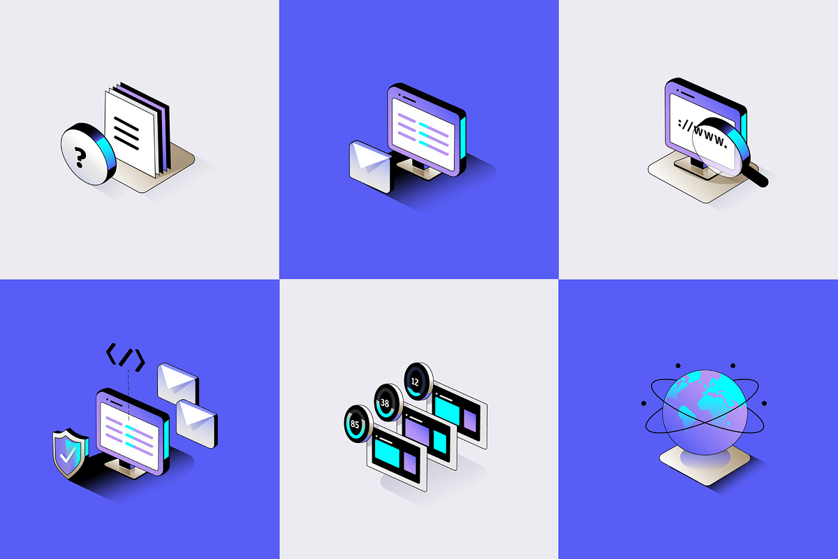 Cybersecurity Isometric Icons, a Solid Icon by Polar Vectors (Photo 4 of 10)