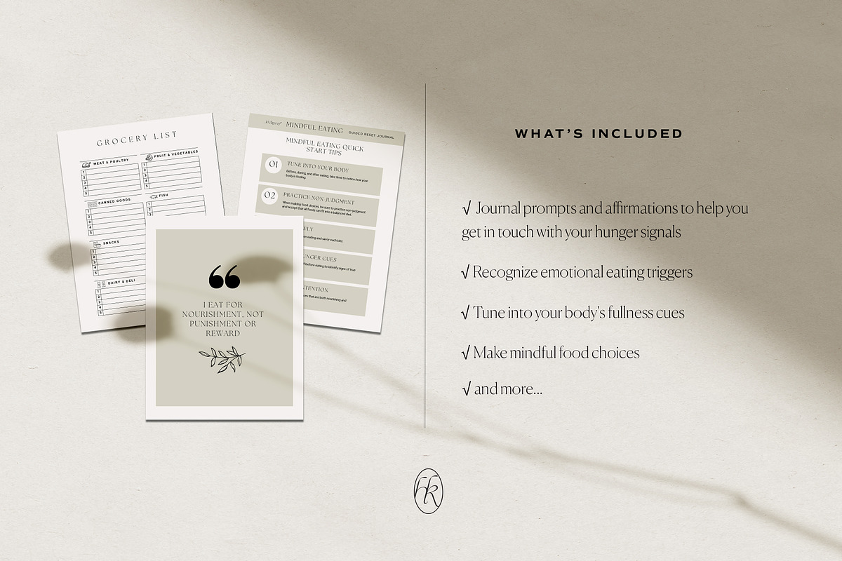 Mindful Eating Journal Template, a Presentation Template by HelloKarla (Photo 3 of 6)