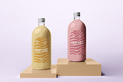 1-Liter Glass Bottle Mockup Set, a Cups & Container Mockup by Mirachma Project (Thumbnail 6 of 9)