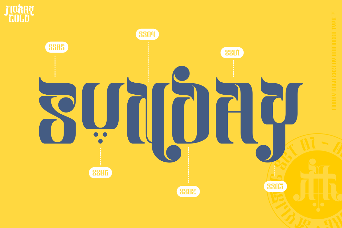 Marry Gold, a Font by inumocca_type (Photo 10 of 11)