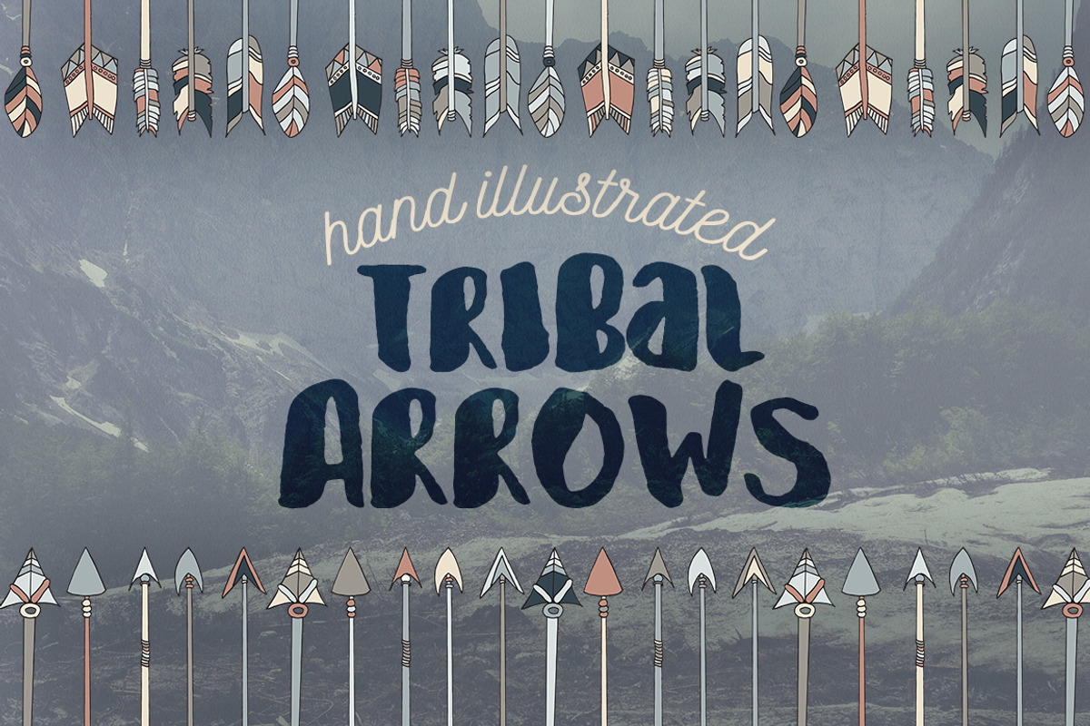 Hand Illustrated Tribal Arrows, an Illustration by Jodi Van der Kruik (Photo 1 of 5)
