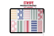 Stripes Procreate Pattern Brushes, a Brush Add-On by Brush Lab (Thumbnail 8 of 10)