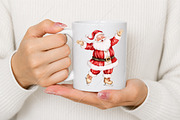 Whimsical Christmas Santa Clipart, a Seasonal Illustration by Canvas Craft (Thumbnail 9 of 10)