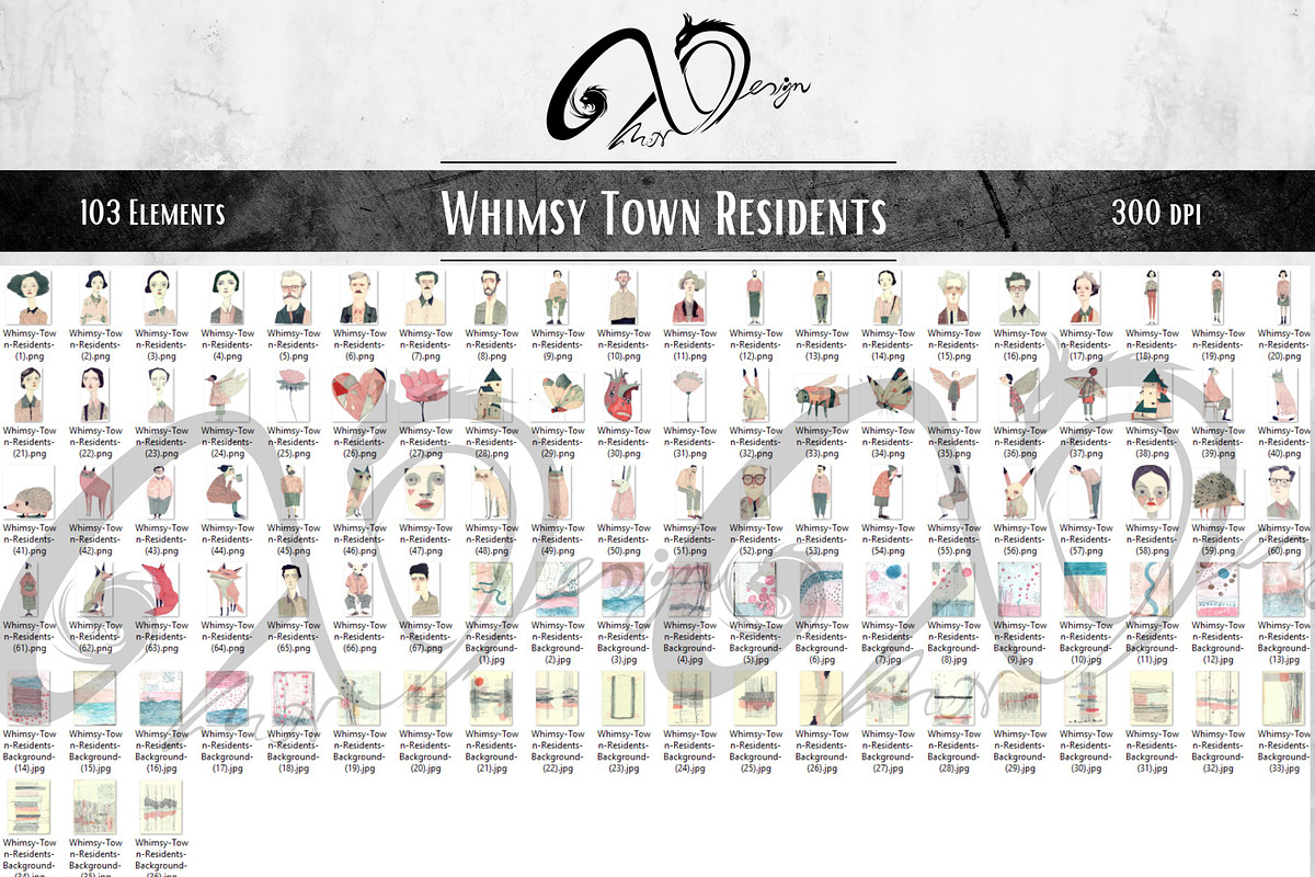 Whimsy Town Residents: Retro Clipart, a Person Illustration by NiiiNArt (Photo 6 of 7)