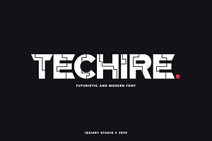 Techire - Techno & Digital Font, a Sans Serif Font by Iqsiart Studio