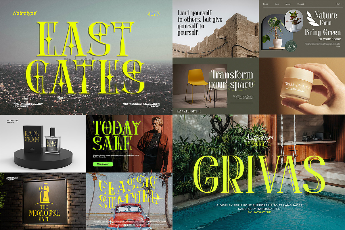Modern Display Font Bundle 7, a Script Font by Nathatype (Photo 9 of 11)