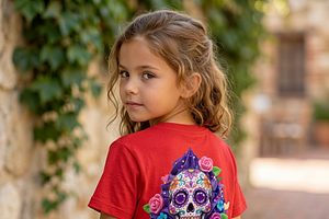 Sugar Skull Purple Cupcake Art