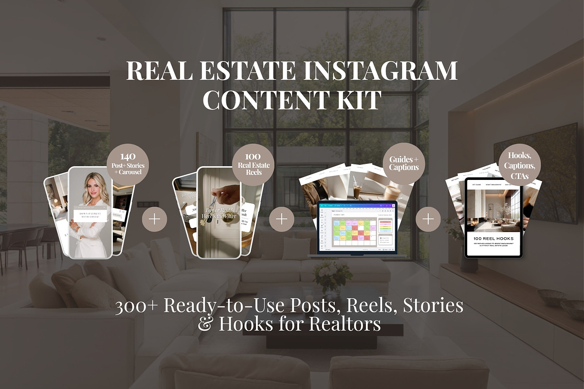 Real Estate Instagram Content Kit, a Social Media Template by Instprofi | Studio Estimo (Photo 2 of 37)