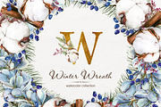 Watercolor Winter Wreaths | Clipart, an Illustration by Fresh-shop (Thumbnail 1 of 9)