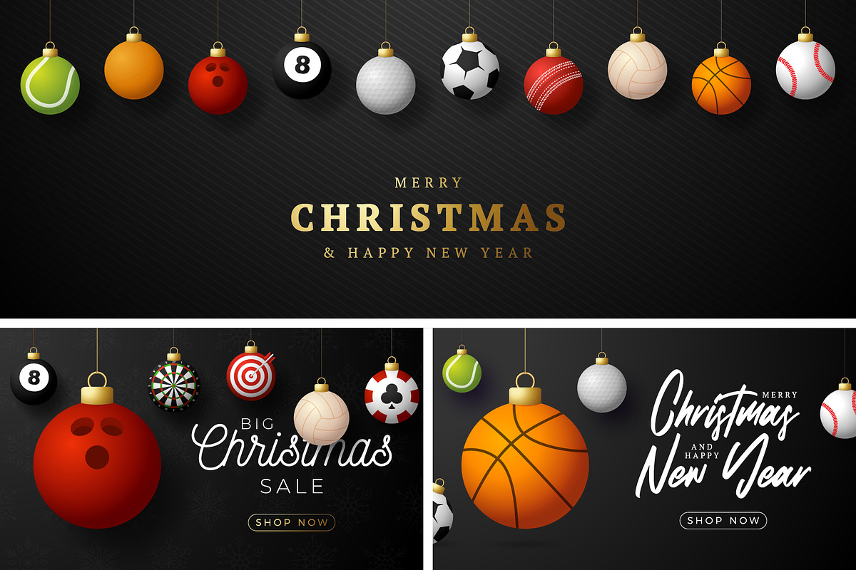 Sport Christmas Vector Set, a Decorative Illustration by Lunarts Studio (Photo 4 of 7)
