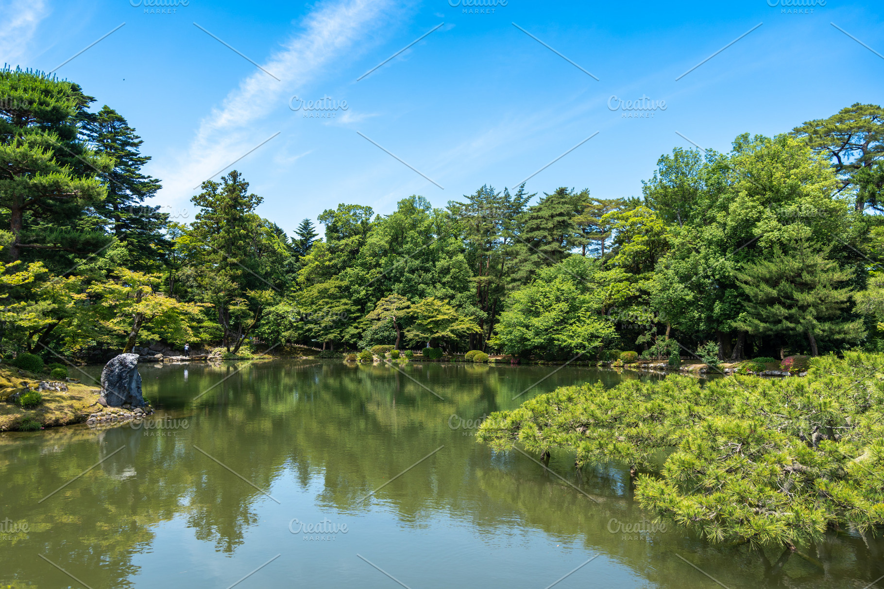 Scenic view of Kenroku-en Garden near Kanazawa Castle, Japan, a Nature Photo by GoodGoods