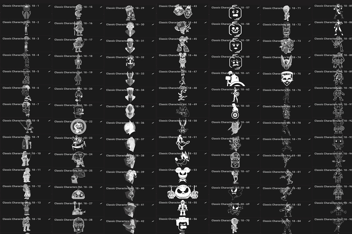 Bundle 3 Classic Character-Stamp Set, a Brush Add-On by LA Studio Sthlm (Photo 11 of 17)