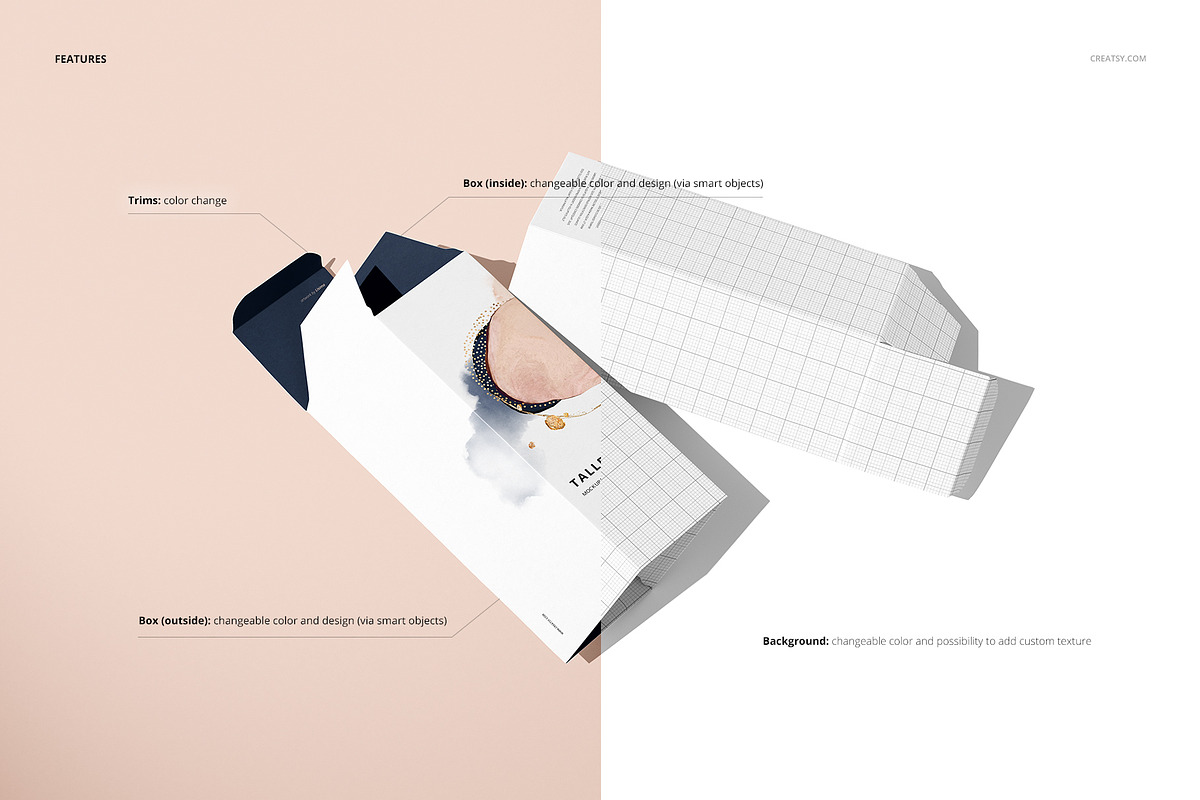 Tall Box Mockup Set, a Household Mockup by creatsy5 (Photo 3 of 16)