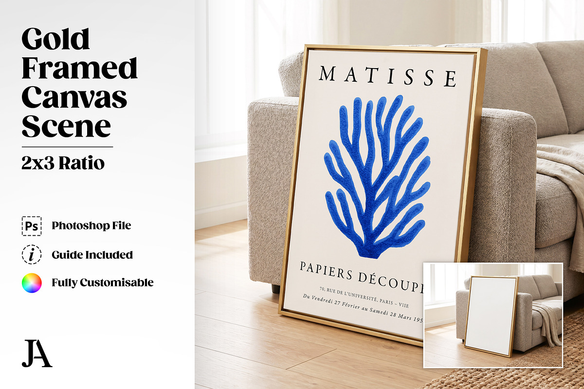 Framed Canvas Mockup Bundle PSD, a Household Mockup by Julian Adams (Photo 8 of 35)