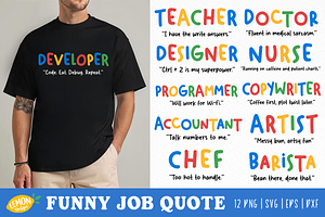 Funny Job Quotes SVG Bundle Graphic, an Object Graphic by LemonDesign
