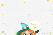 Cute cartoon redhaired Witch girl, a Person Illustration by Azuzlikus (Thumbnail 3 of 3)