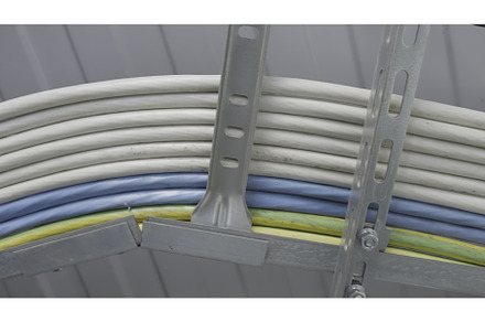 Cables on metal racks. Action, a Technology Photo by Media Whale Stock
