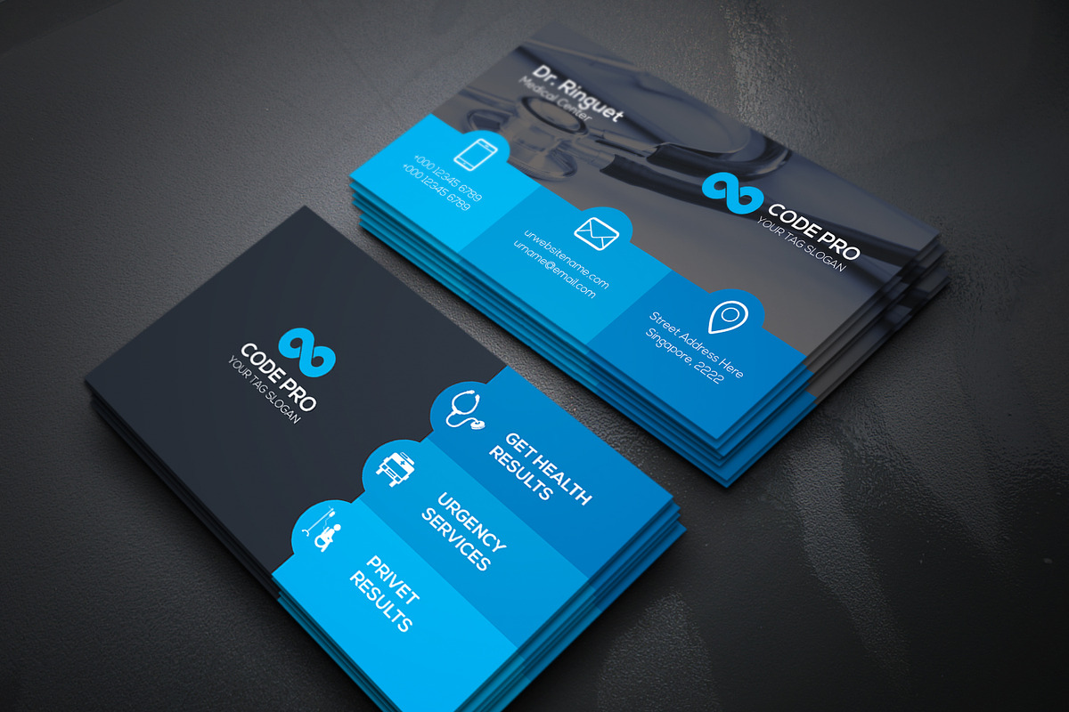 Medical Doctor Business Card, a Business Card Template by Genereux Art (Photo 5 of 5)