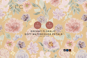 Dreamy Florals Watercolor Seamless