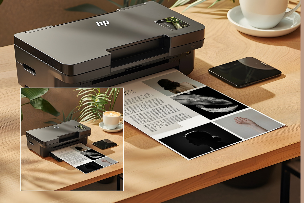 Minimal Printer Mockup - PR006 - 001, a Books & Magazine Mockup by Callistemon Creative (Photo 4 of 7)