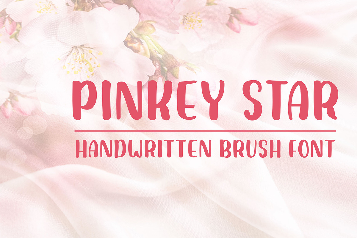 Pinkey Star - Handwritten Brush Font, a Font by Dasagani (Photo 1 of 4)