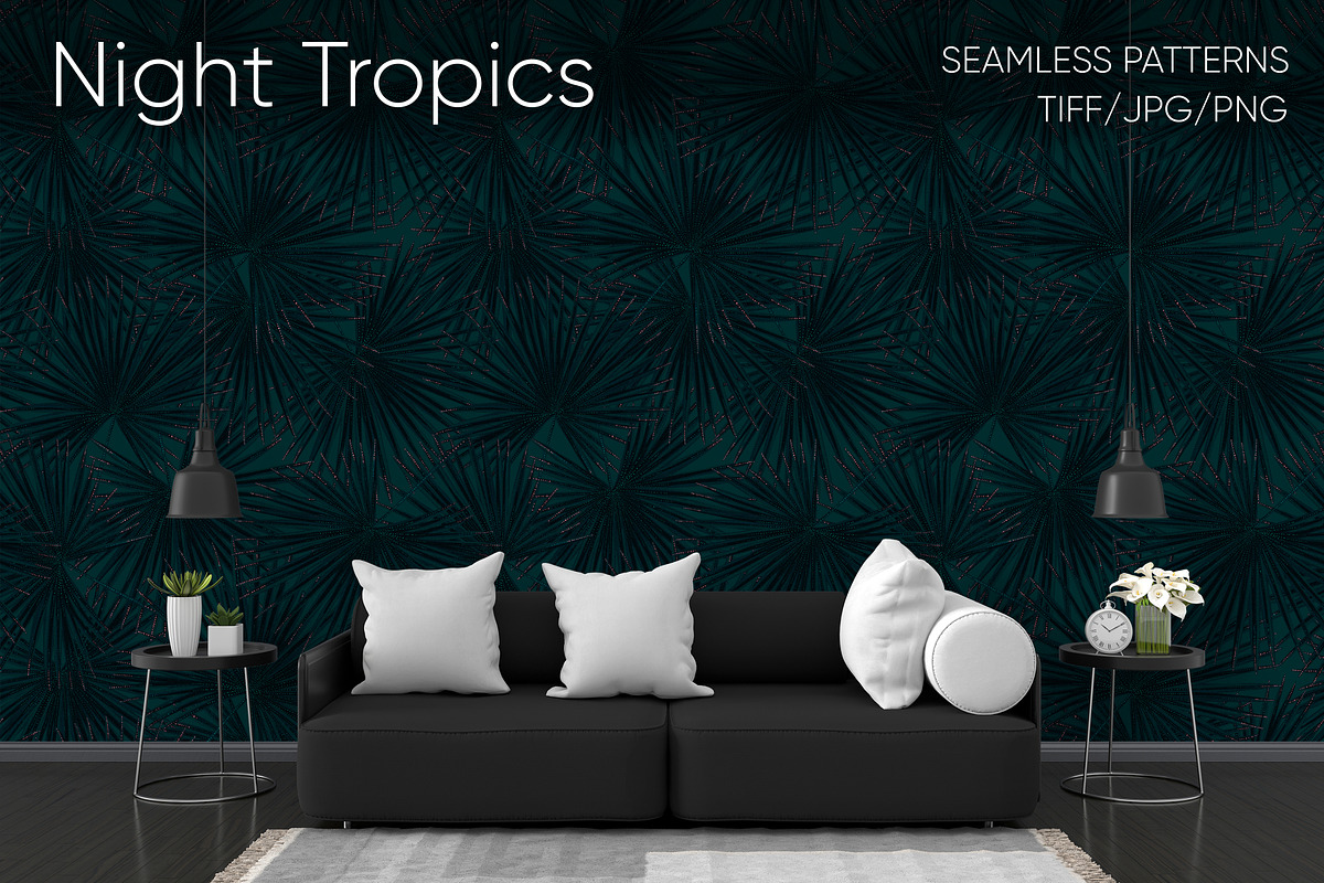 Night Tropics seamless patterns, a Pattern Graphic by ANAKOTO (Photo 18 of 20)