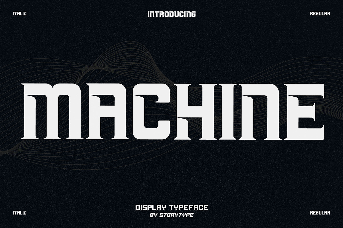 Machine Display Typeface Font, a Sans Serif Font by Storytype Studio (Photo 1 of 15)