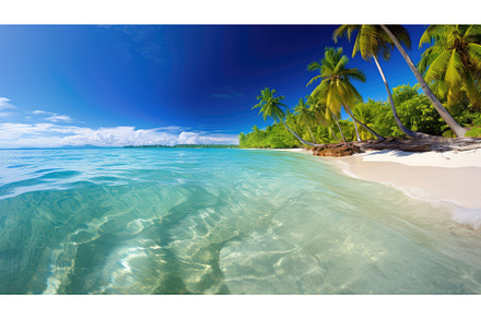 summer blue travel sea landscape ai, a Nature Photo by pikepicture