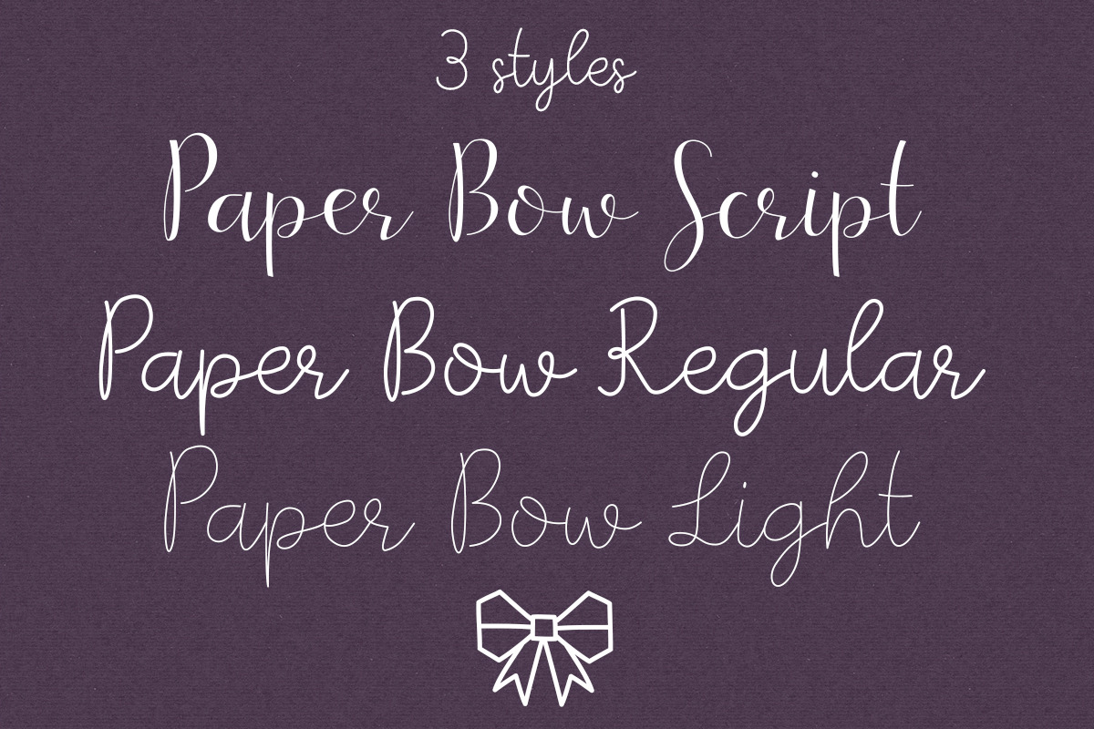 Paper Bow - Script Font Family preview 2
