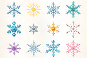 Festive Snowflake Pattern Clipart, an Illustration by CrexoraLab (Thumbnail 2 of 5)