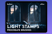 Procreate  Light stamp brushes, a Brush Add-On by Julia Right Studio (Thumbnail 1 of 6)