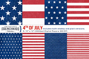 4th of July Digital Papers, a Texture Graphic by French Kiss Collections (Thumbnail 1 of 3)