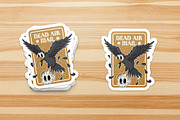 retro flying skull faced crow, a Branding & Logo Template by Judsart (Thumbnail 3 of 3)