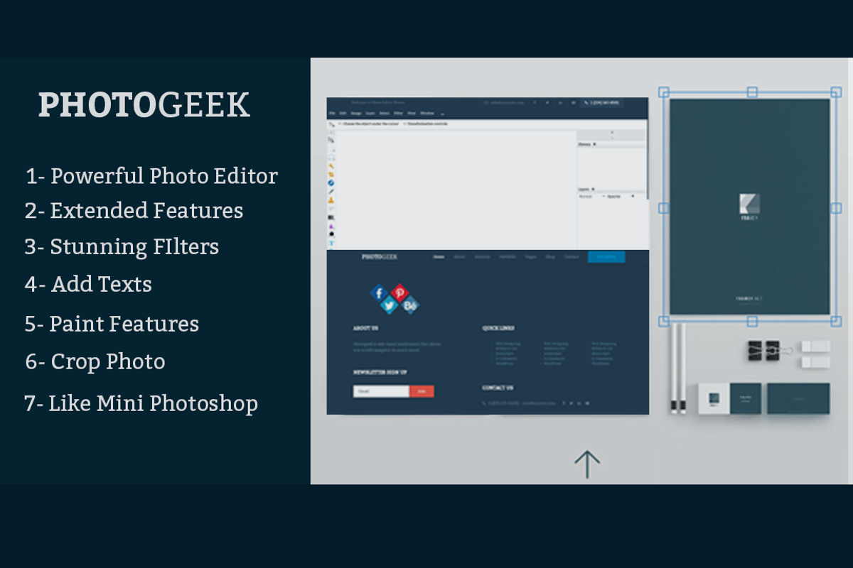 Photogeek - Powerful Image Editor, a Bootstrap Template by CoderBoys
