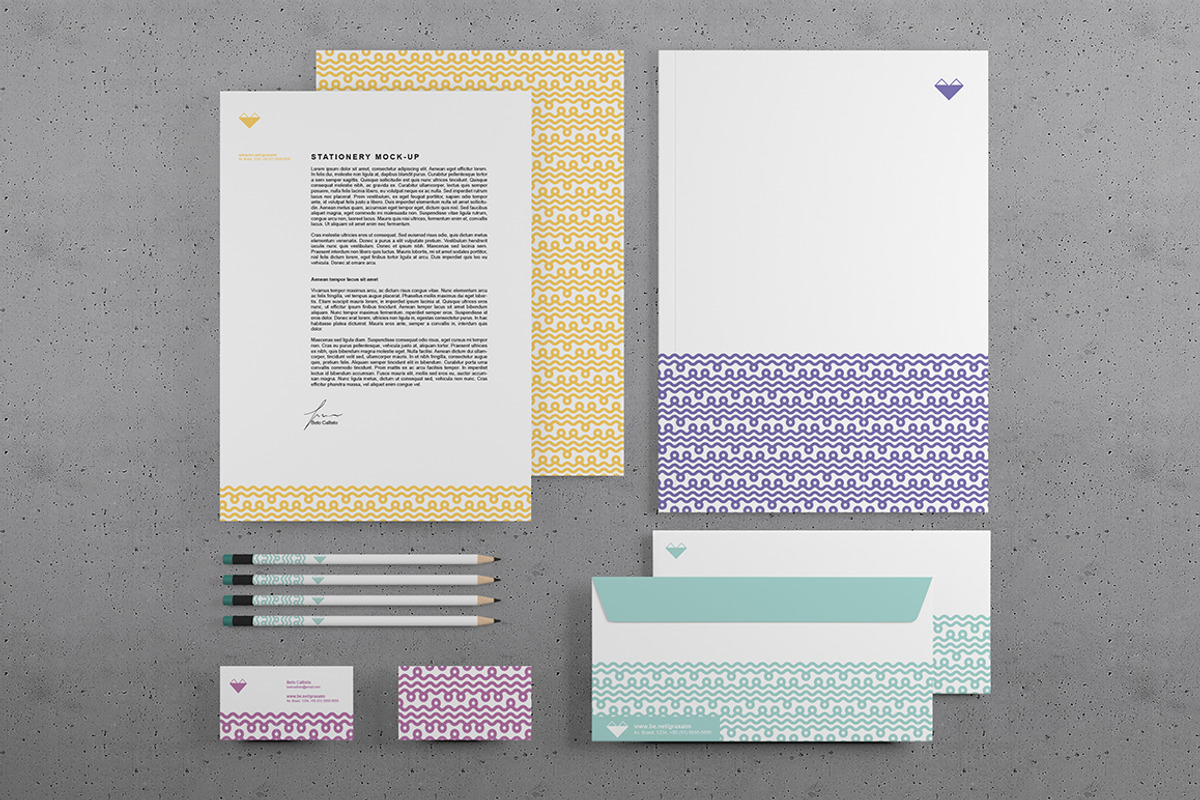 Branding Stationery PSD mock-up, a Product Mockup by Graxaim Mock-up (Photo 6 of 8)