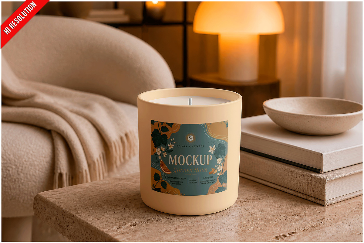 Candle Stone Table PSD, a Household Mockup by Bruno's Shop (Photo 1 of 3)