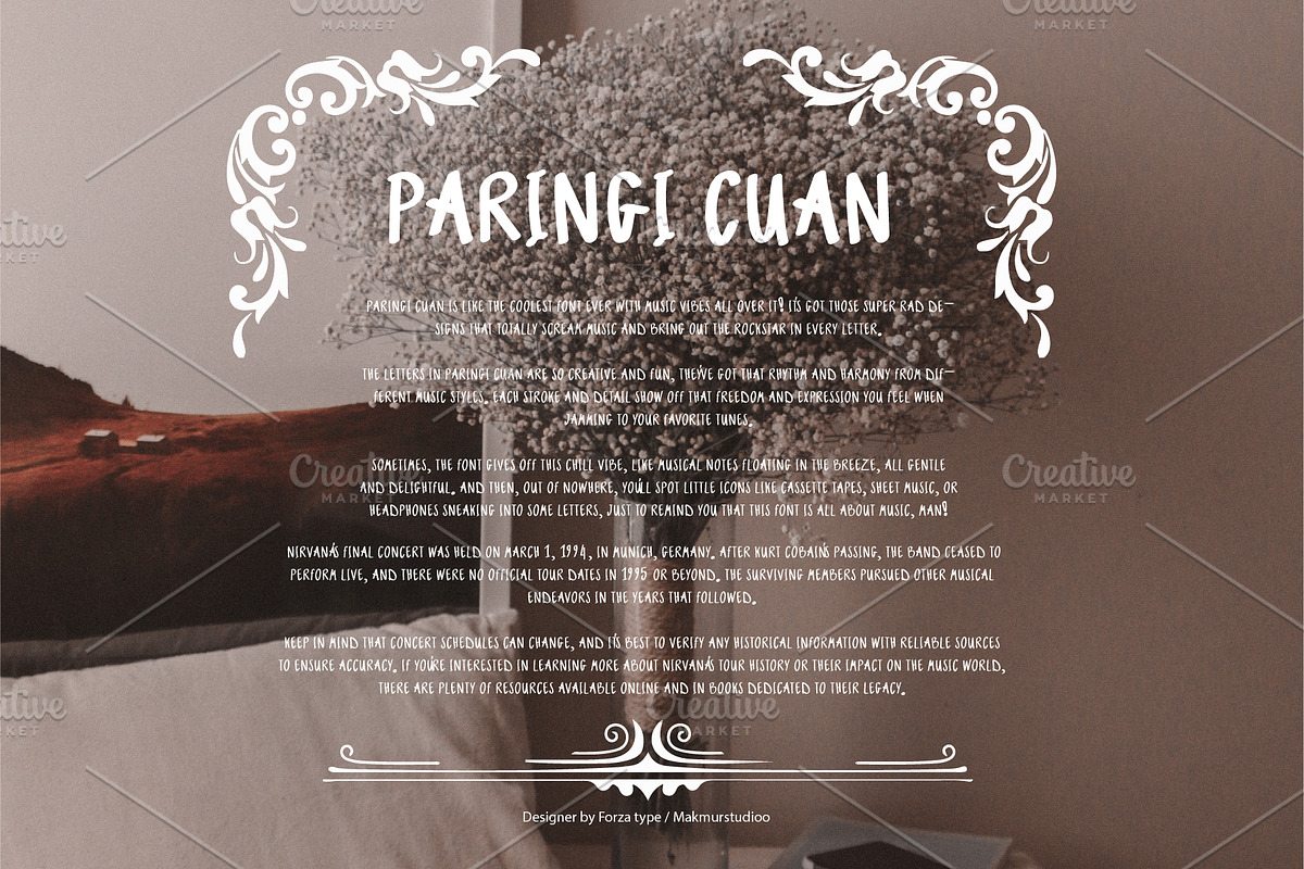 The Cuan Font - Forzatype, a Script Font by ForzaType (Photo 6 of 6)