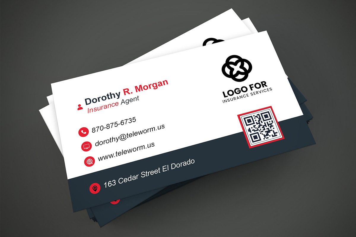Universal Business Card PSD Template preview 2