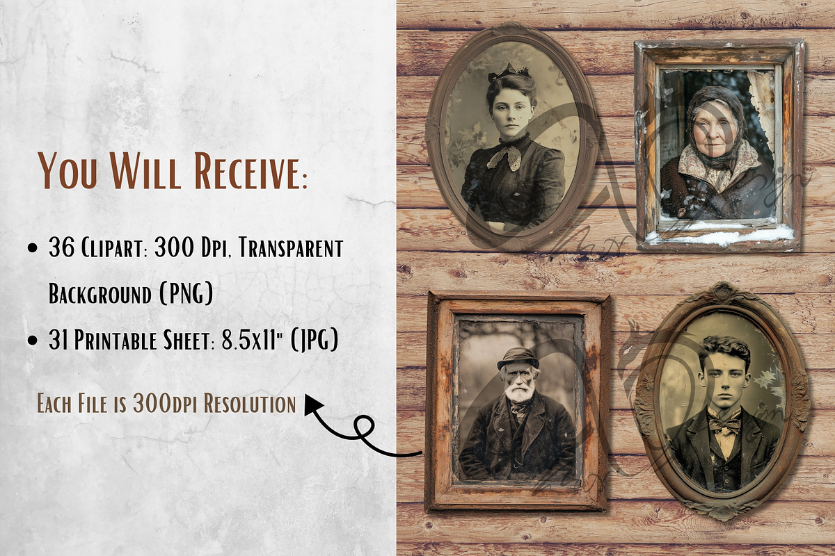 Antique Aura: Vintage Photo Frames, a Person Illustration by NiiiNArt (Photo 2 of 9)
